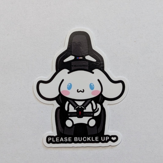Cinnamoroll Buckle Up Sticker