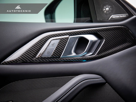 AutoTecknic Dry Carbon Interior Door Handle Trim Set - G22 4-Series