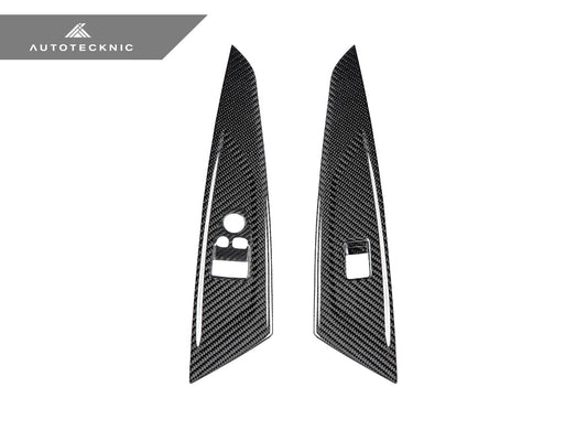 AutoTecknic Dry Carbon Window Switch Panel Trim Set - G22 4-Series