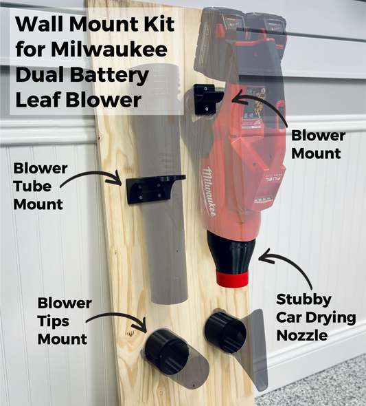 Wall Mount Kit for Milwaukee M18 FUEL Dual Battery Leaf Blower (2824-20)