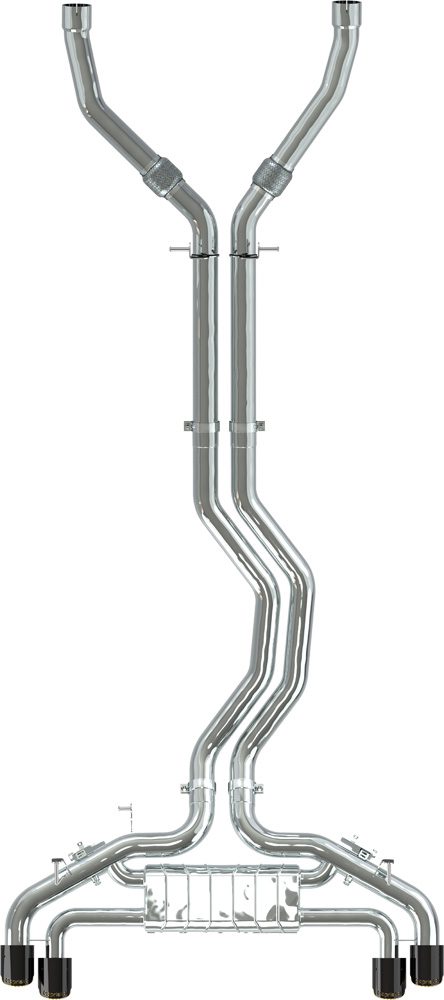 Range Rover Sport SV (P635) - Valved Exhaust, MidPipes + Capristo Tips (OE Actuators)