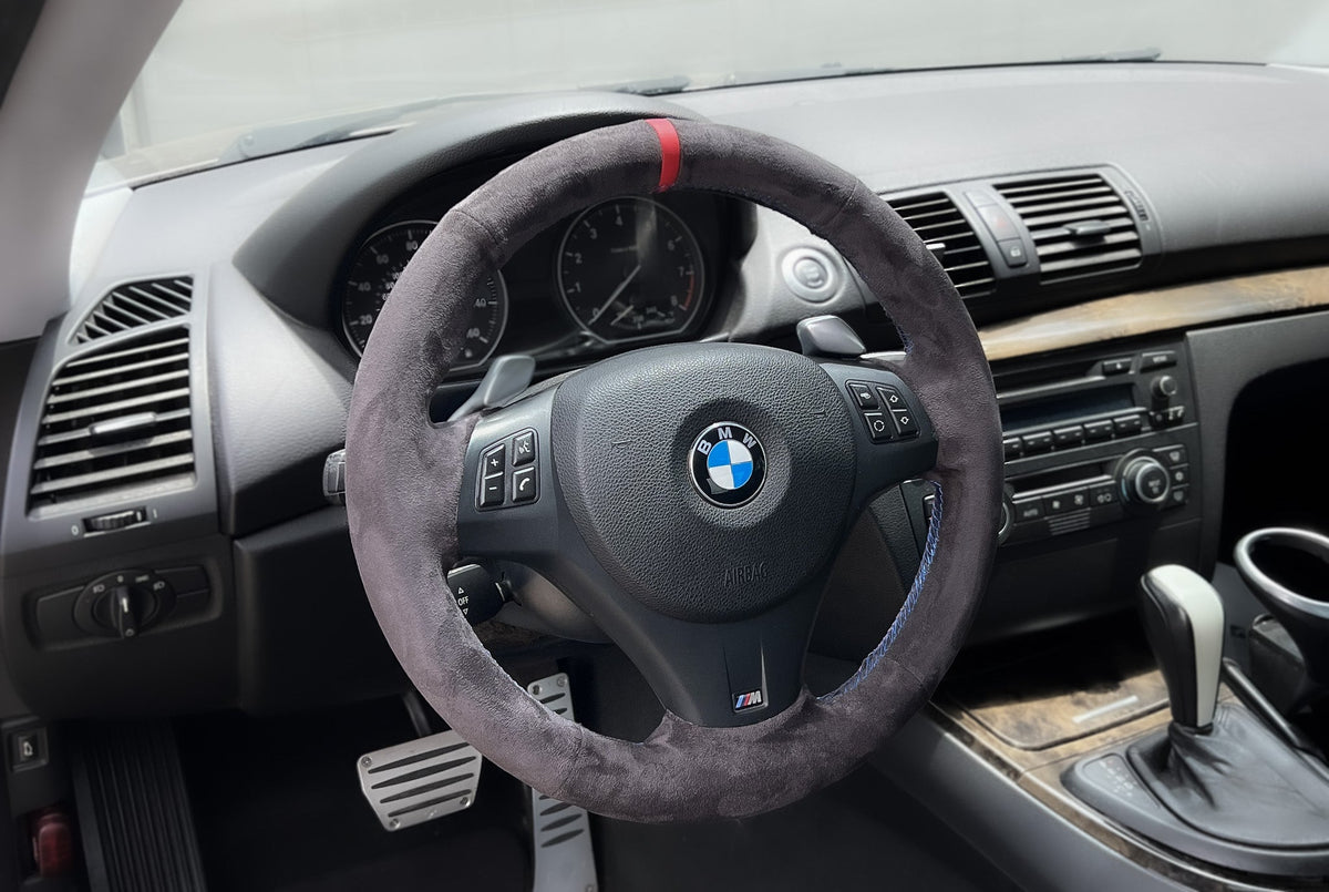 BMW E-Series Alcantara Suede Steering Wheel Cover DIY