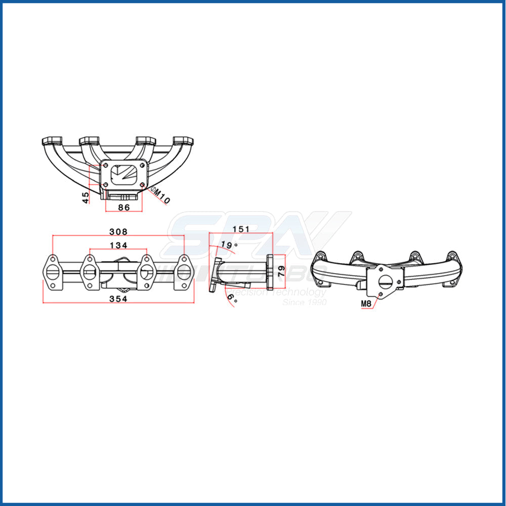VW MKIV 2.0 T3 turbo manifold