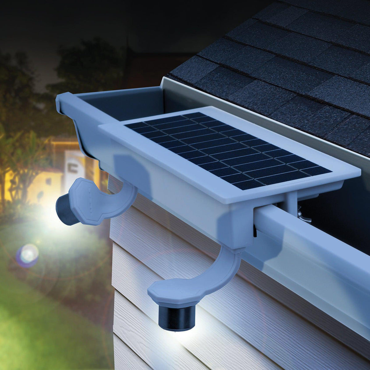 EZ Solar Home Security FLEXIT Spotlight - Gutter Mounted
