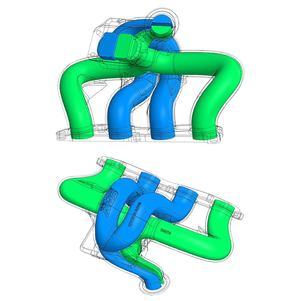 8th gen Honda Civic SI (K20 engine) TWIN SCROLL CAST TURBO MANIFOLD V-BAND WASTEGATE + .030" MLS CYLINDER HEAD GASKET, 87MM BORE