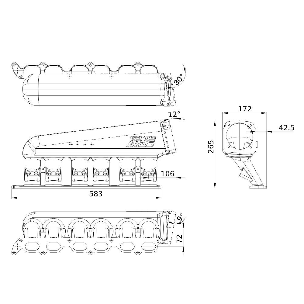 For 2JZ-GTE TOP MOUNT TWIN SCROLL TURBO MANIFOLD + INTAKEÂ MANIFOLD