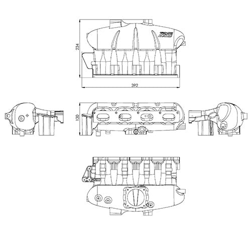 2.0L TSI / FSI T3 Twin Scroll Turbo Exhaust Manifold Transverse Engines + Aluminum intake manifold - NEW VERSION! - PRE SALE