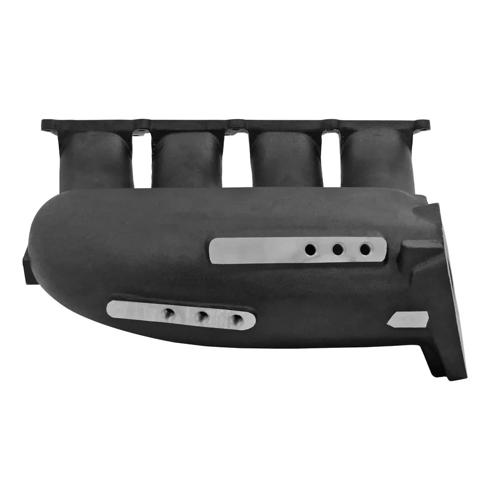 Cast Aluminum Intake Manifold for transverse VW/AUDI 1.8T with 4 injectors Fuel Rail Kit (right side without throttle bolt holes) - Black