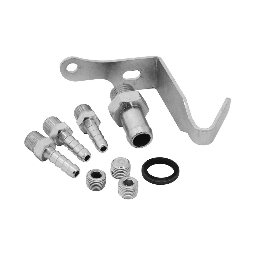 Cast Aluminum Intake Manifold for transverse VW/AUDI 1.8T with 4 injectors Fuel Rail Kit (right side without throttle bolt holes) - Black