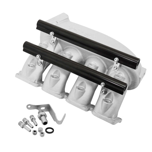 Cast Aluminum Intake Manifold for transverse VW/AUDI 1.8T with 8 injectors Fuel Rail Kit (left side OEM throttle)
