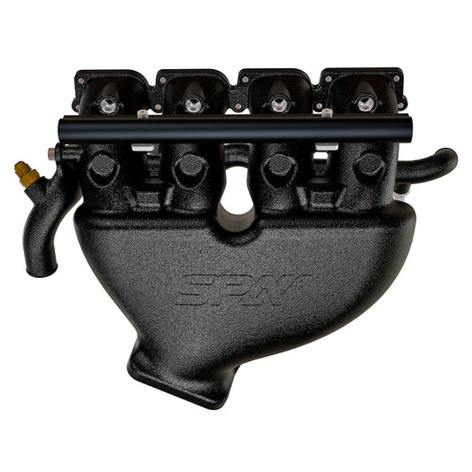 Cast Aluminum Intake Manifold for longitudinal VW/AUDI 1.8T with 4 injectors Fuel Rail Kit (without throttle bolt holes) Black