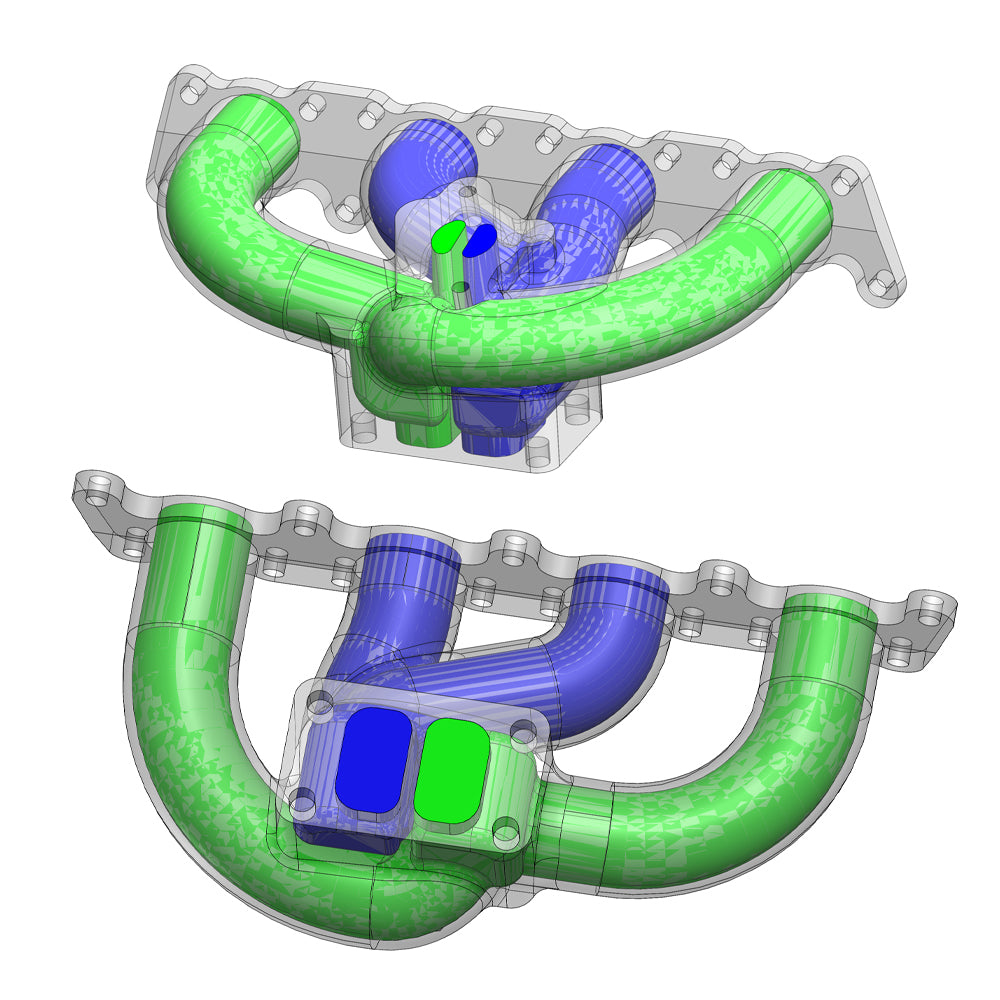VW MKIV GTI T3 twin scroll turbo manifold