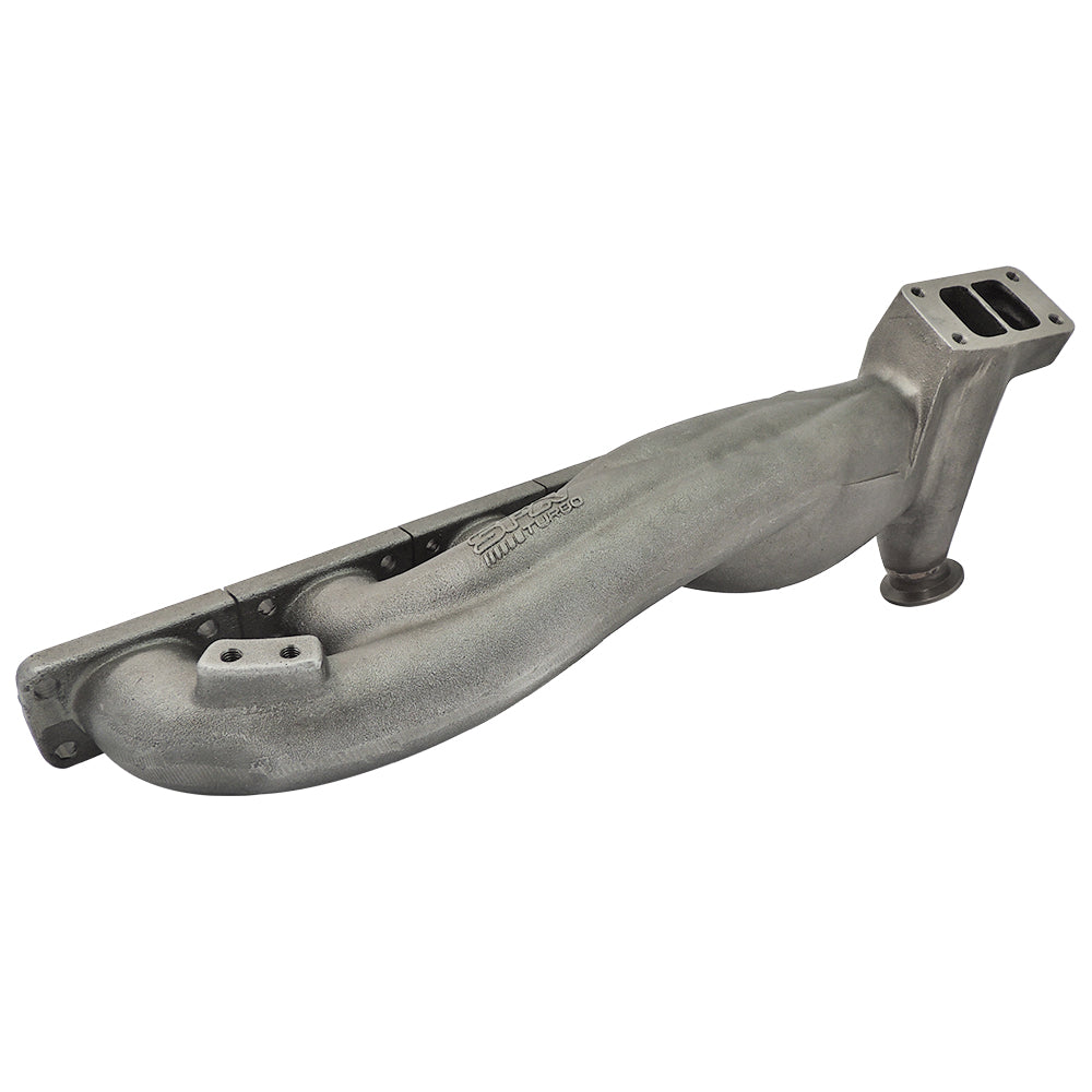 TWIN SCROLL TOP MOUNT CAST TURBO MANIFOLD V-BAND WASTEGATE + CAST ALUMINUM INTAKE MANIFOLD OEM THROTTLE for BMW E36 325 328 M3 (M50/M52/M54)