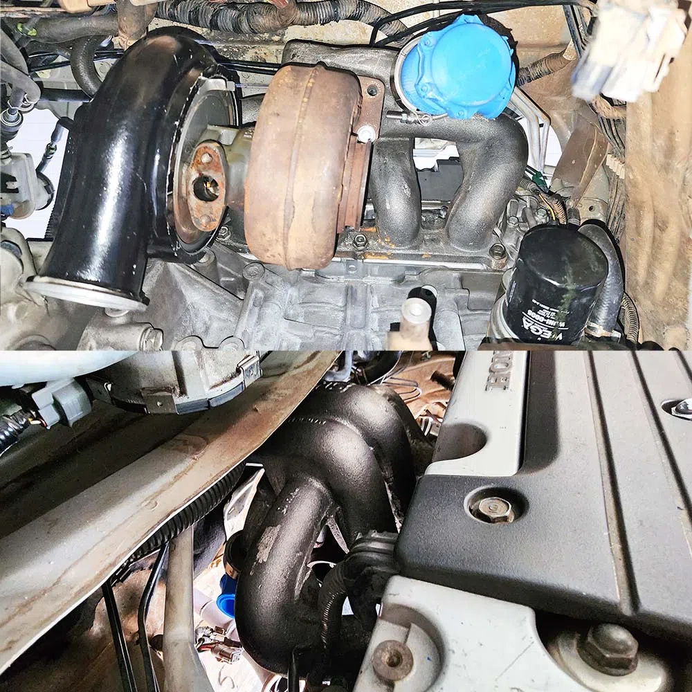 8th gen Honda Civic SI (K20 engine) TWIN SCROLL CAST TURBO MANIFOLD V-BAND WASTEGATE + .030" MLS CYLINDER HEAD GASKET, 87MM BORE