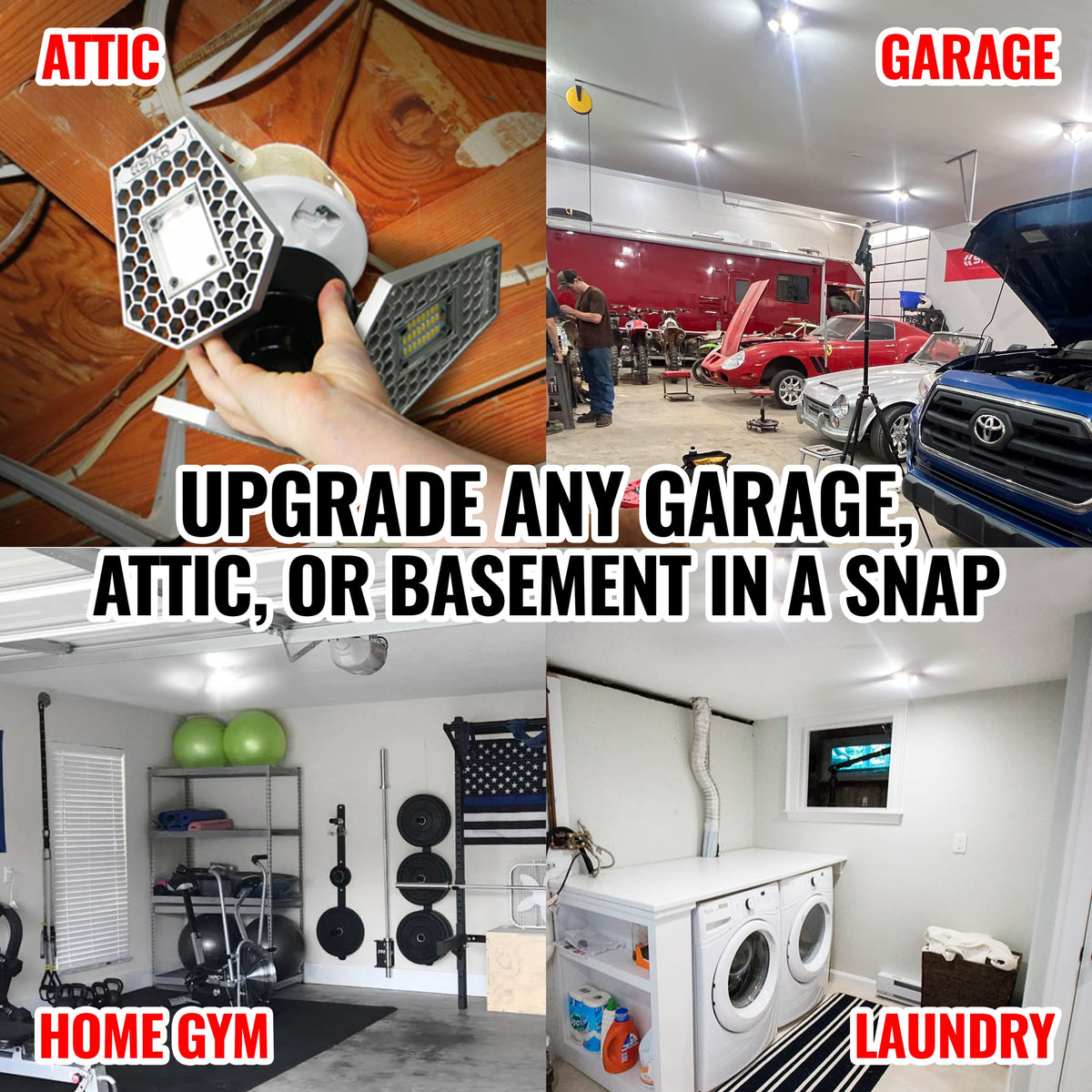 TRiLIGHT - Motion Activated Garage Ceiling Light