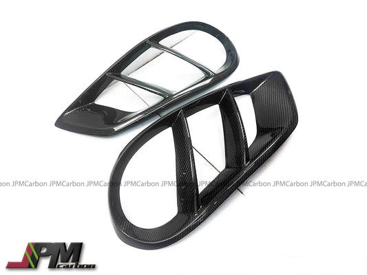 [JPMCarbon] Carbon Fiber Front Bumper Vent Add-on Covers Fits For 2015-2018 Mercedes-Benz W205 Pre-facelift C-Class w/  AMG Sport Package