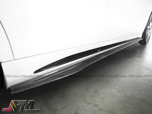 [JPMCarbon] R1 Style Carbon Fiber Side Skirt Add-on Lips for Fits For 2015-2020 Mercedes-Benz W205 C-Class with AMG Sport Package & C63 AMG Only