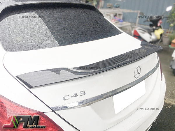 [JPMCarbon] R Style Carbon Fiber Trunk Spoiler Fits For 2015-2021 Mercedes-Benz W205 C-Class Sedan Only