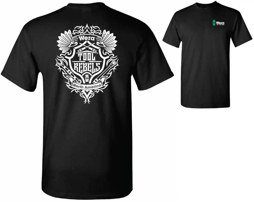 Wera Tools Tool Rebel Short Sleeve T-Shirt Black WERATRSHIRT