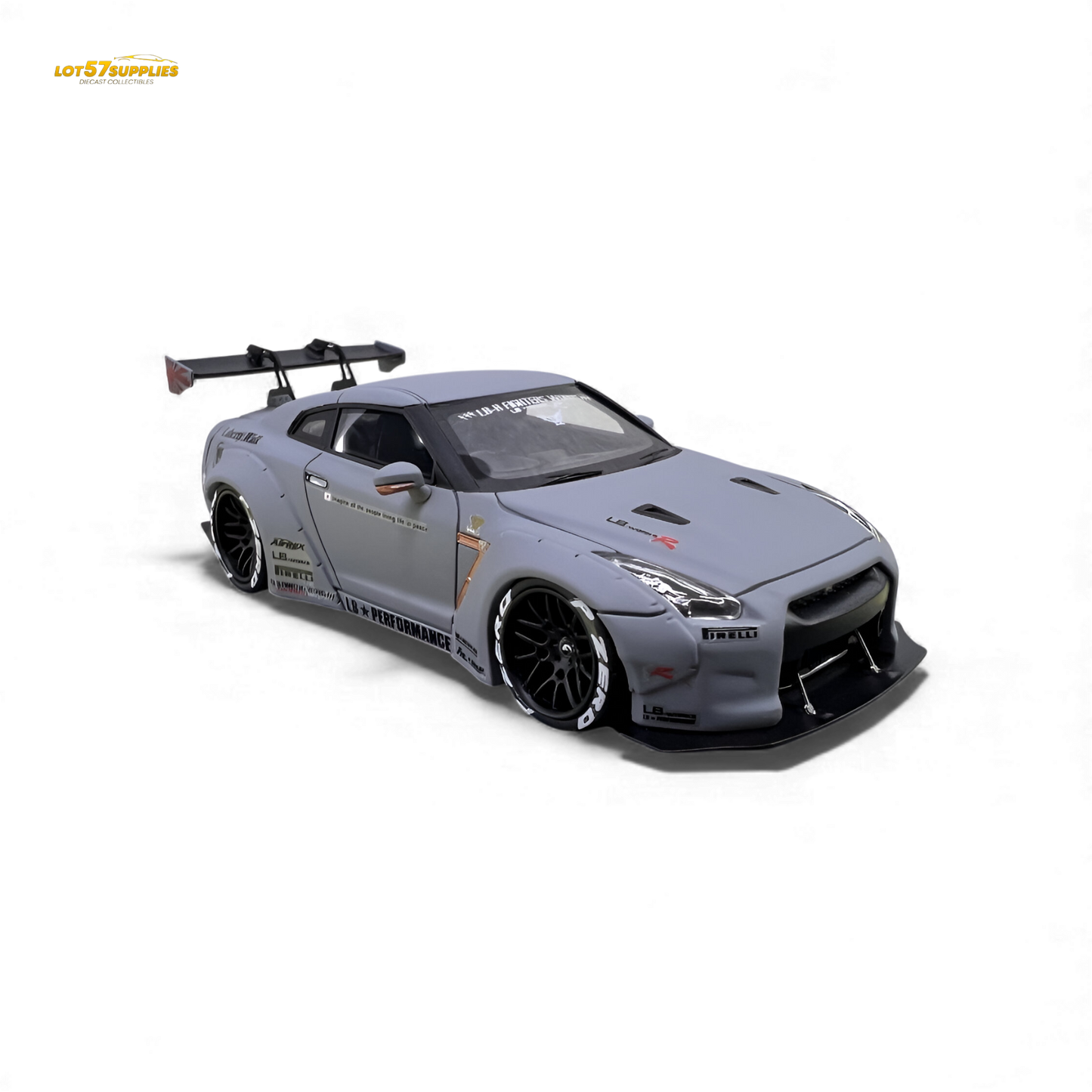 Error404 LB-Works Nissan Skyline GT-R R35 Fighter Grey Limited to 299 Pcs 1:64