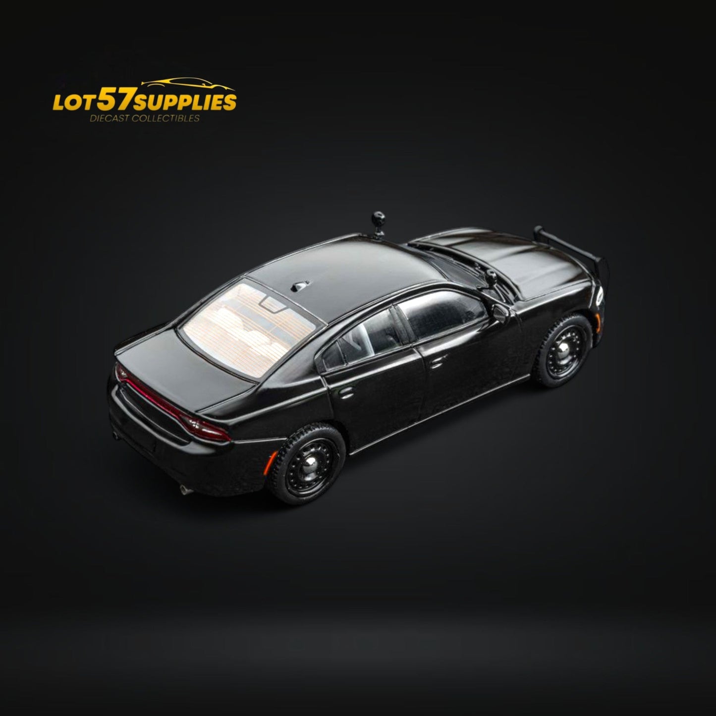 (Pre-Order) Elite Collectibles Dodge Warhorse Unmarked Police Interceptor Black 1:64
