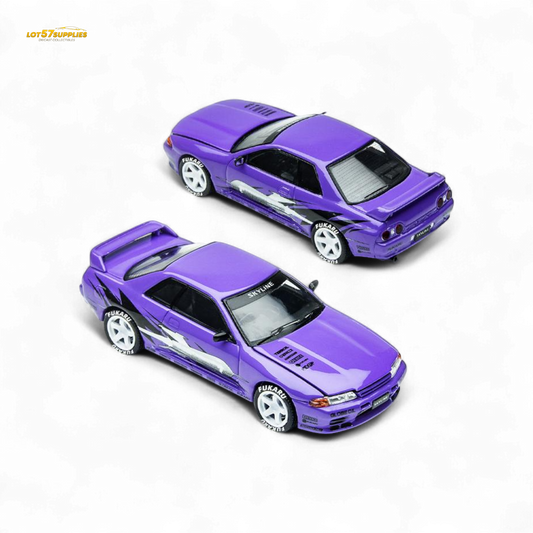 (Pre-Order) TimeMicro Skyline GT-R R32 Los Santos Drift - Purple 1/64