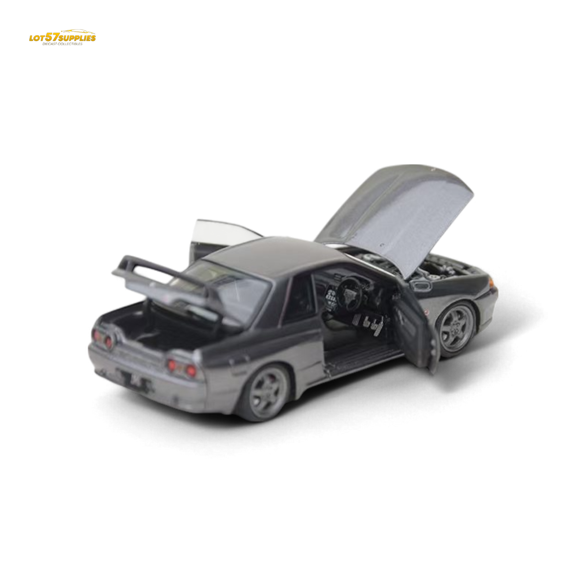 Focal Horizon Skyline GT-R 3rd Gen R32 Nismo S-Tune - Gun Grey - Fully Openable 1:64