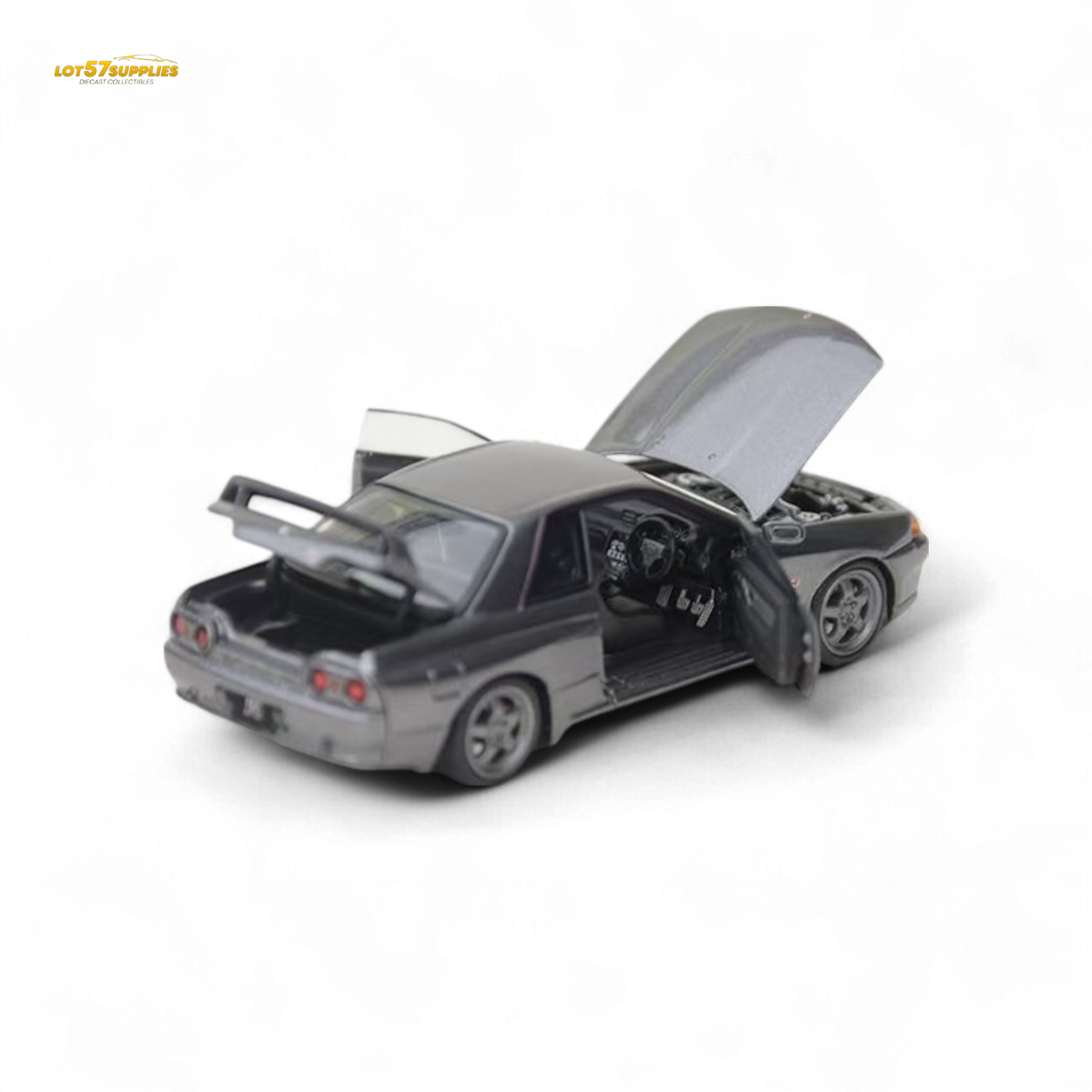 Focal Horizon Skyline GT-R 3rd Gen R32 Nismo S-Tune - Gun Grey - Fully Openable 1:64