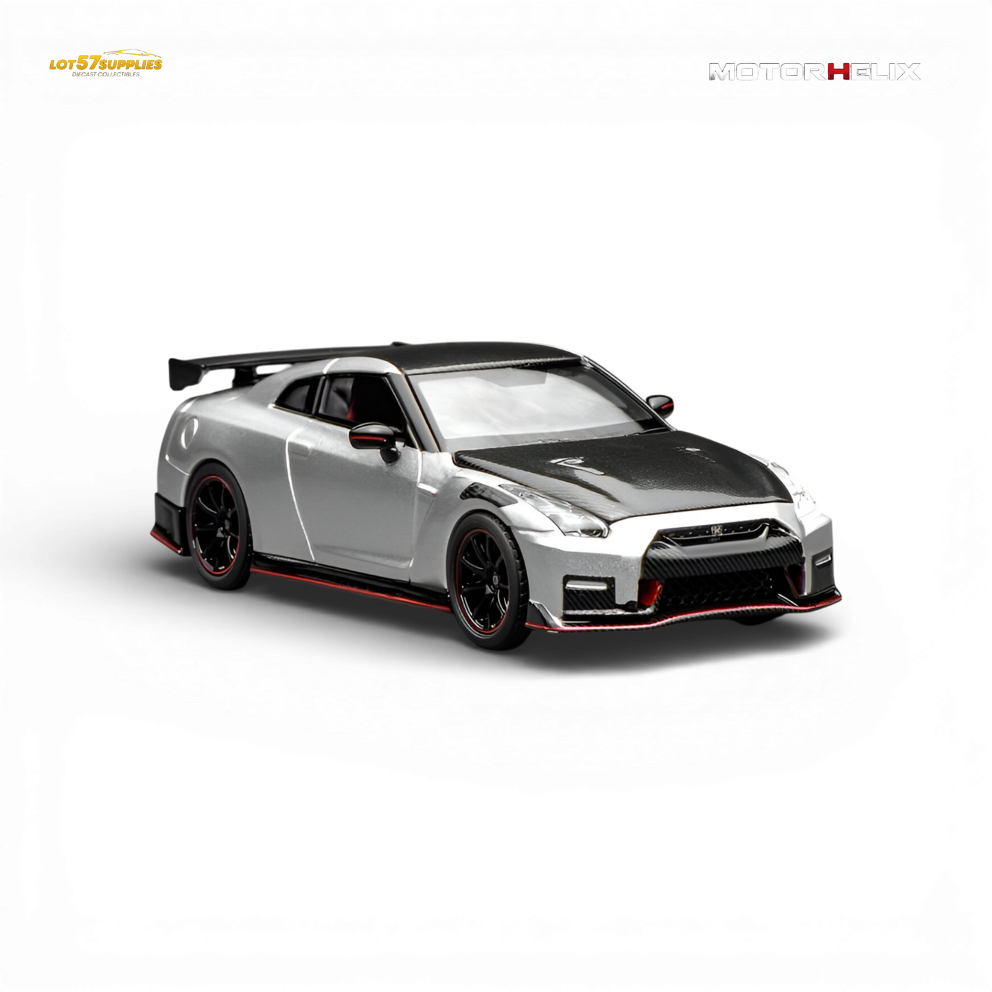 (Pre-Order) Motorhelix Nissan GT-R NISMO R35 Special Edition 2022 - Ultimate Metal Silver 1:64