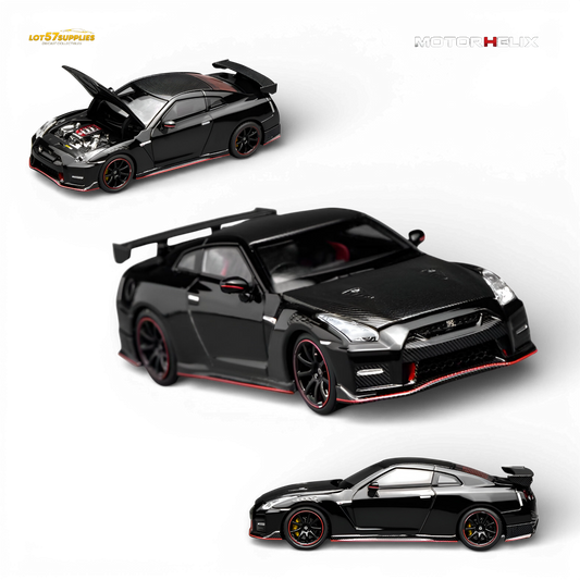 (Pre-Order) Motorhelix Nissan GT-R NISMO R35 Special Edition 2022 - Meteor Black Flake Pearl 1:64