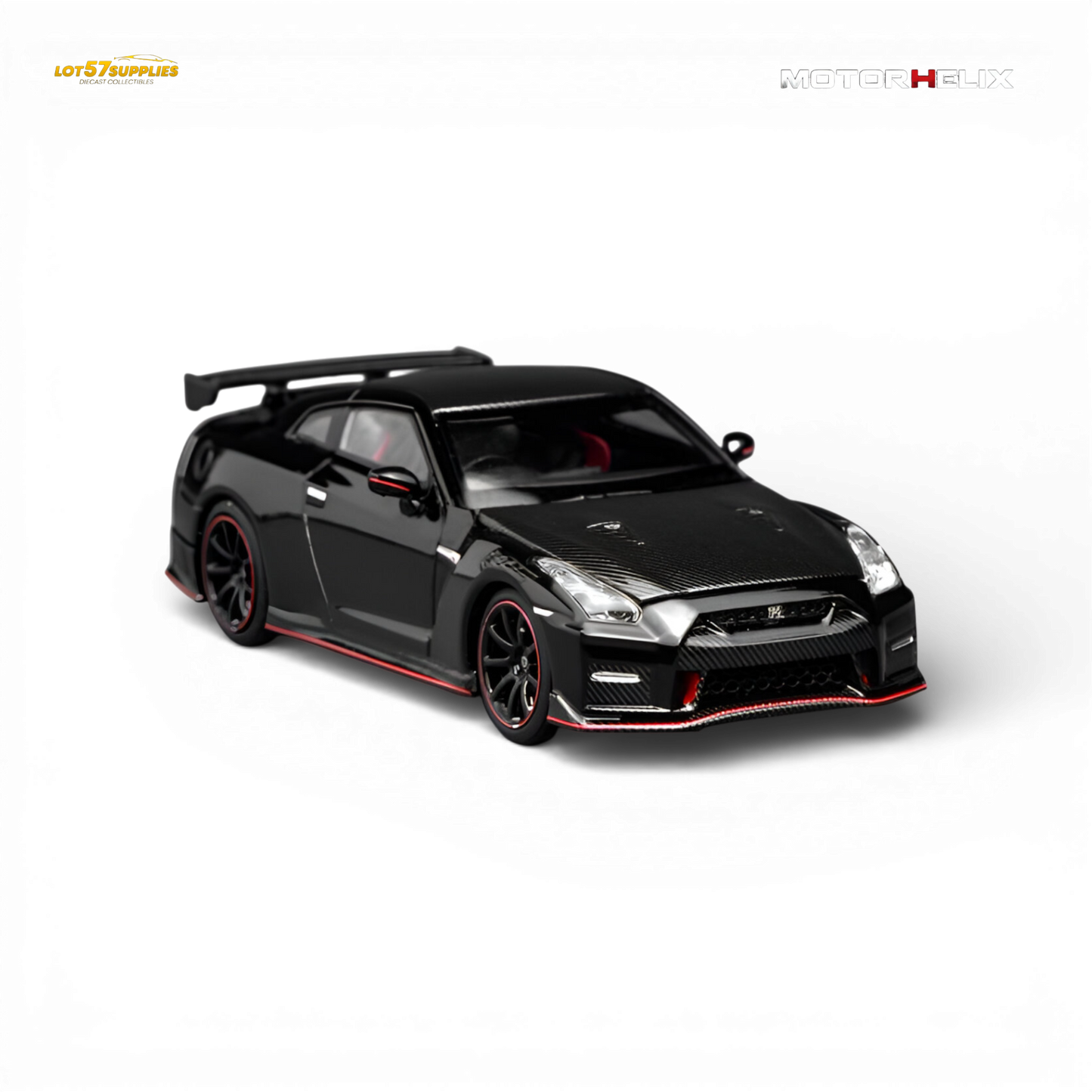 (Pre-Order) Motorhelix Nissan GT-R NISMO R35 Special Edition 2022 - Meteor Black Flake Pearl 1:64