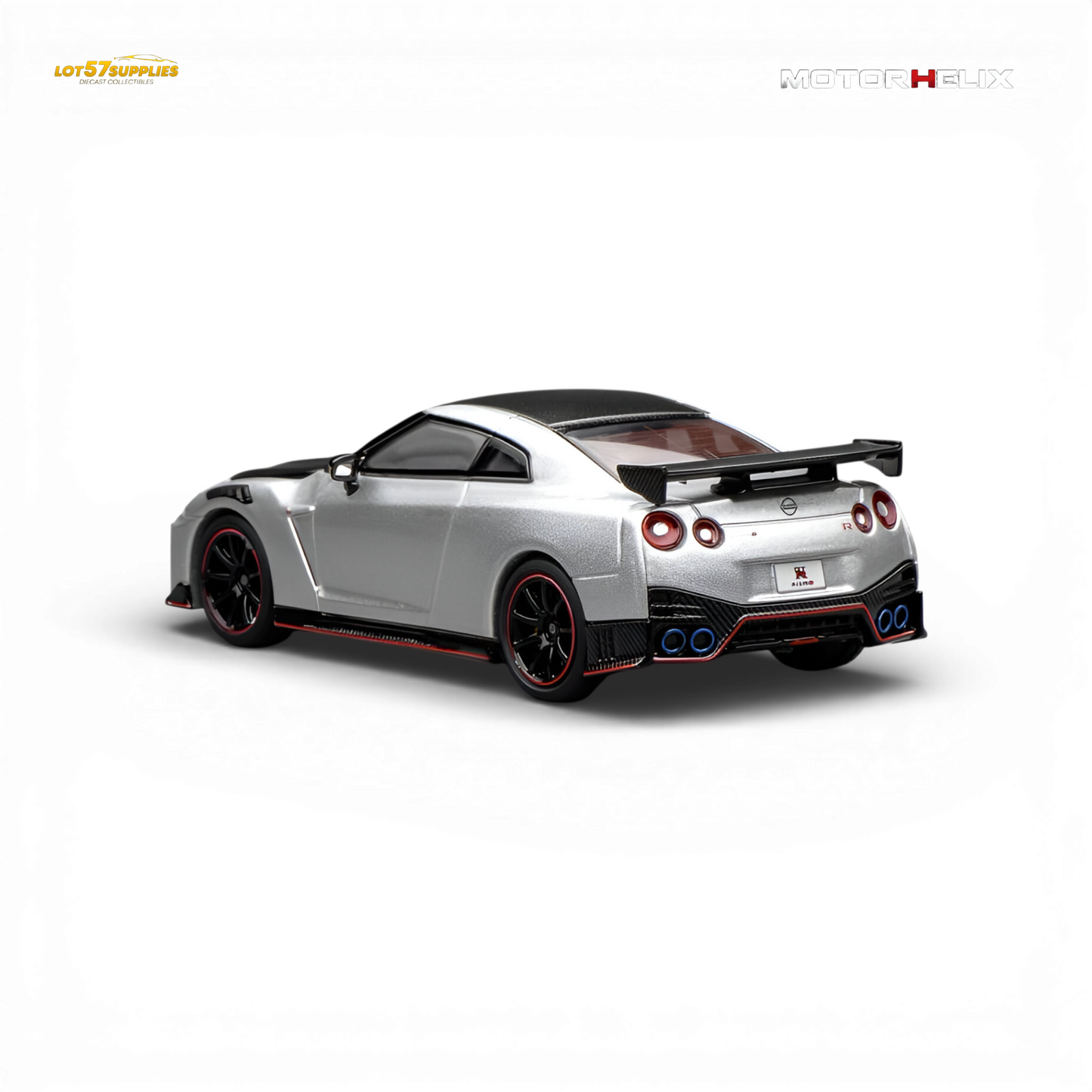 (Pre-Order) Motorhelix Nissan GT-R NISMO R35 Special Edition 2022 - Ultimate Metal Silver 1:64
