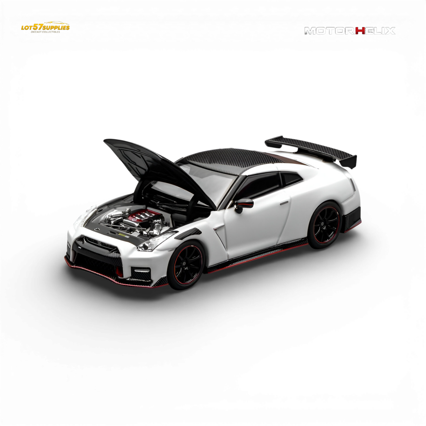 (Pre-Order) Motorhelix Nissan GT-R NISMO R35 Special Edition 2022 - Brilliant White Pearl 1:64
