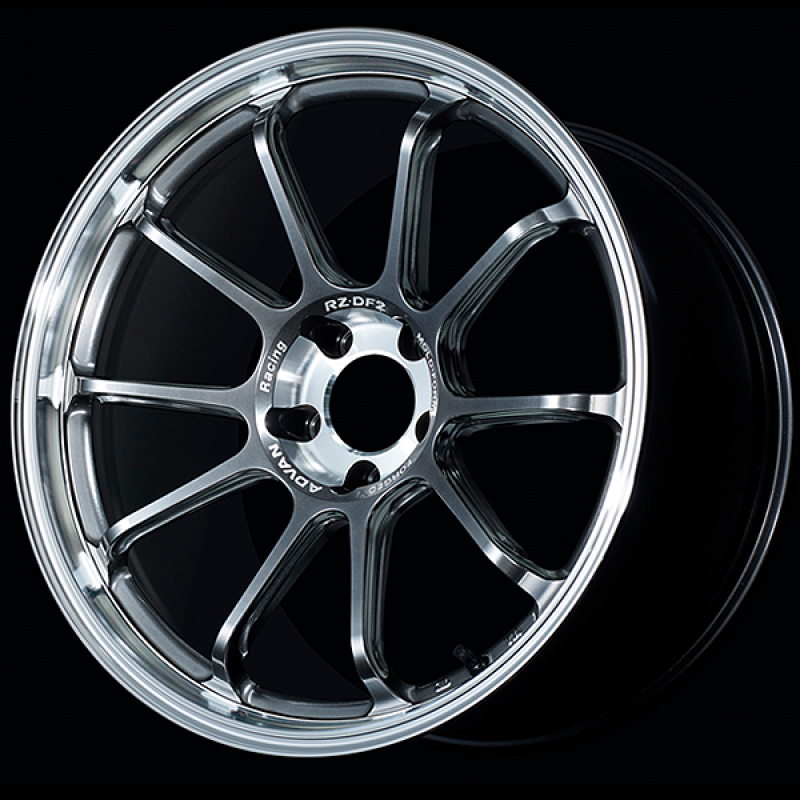 Advan RZ-DF2 Porsche 20x9.0 / +45 ET / 5x130 / 71.6mm Bore / Diamond Cut and Hyper Platinum Black YAF0I45PDHPB