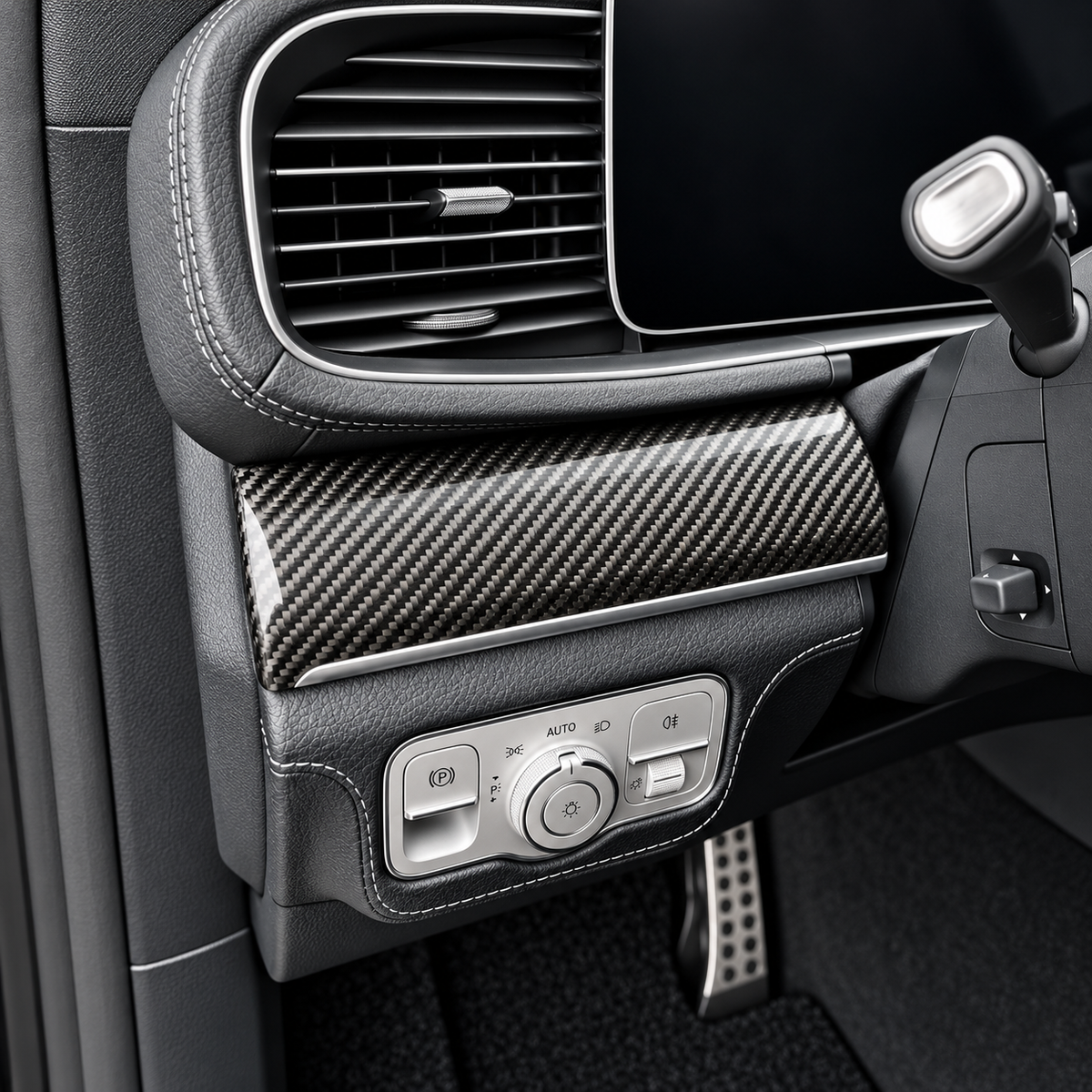 Prepreg Carbon Fiber Interior Trim Kit for Mercedes Benz W167 X167 GLE Coupe SUV