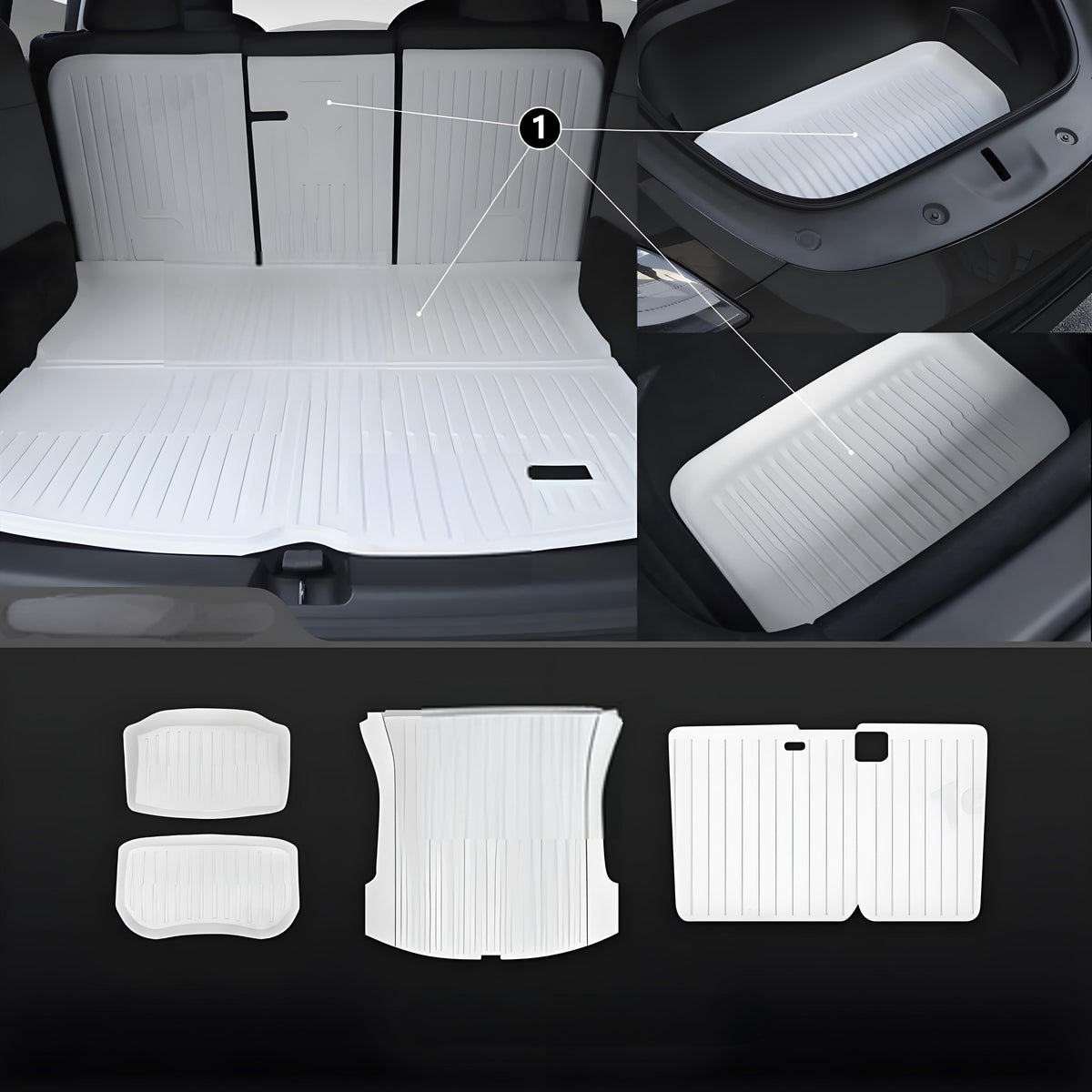 All Weather TPE Front Rear Trunk Mat for Tesla Model Y