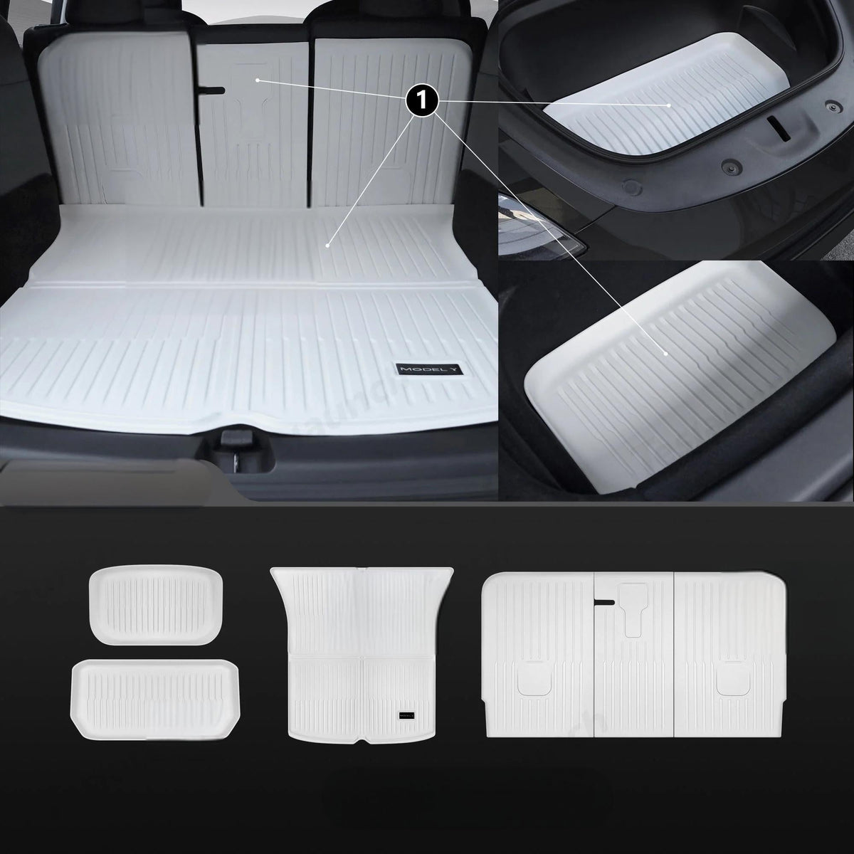 All Weather TPE Front Rear Trunk Mat for Tesla Model Y