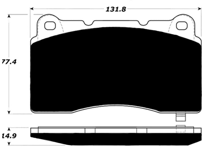 Porterfield Brake Pads for 2015 PORSCHE MACAN - Base
