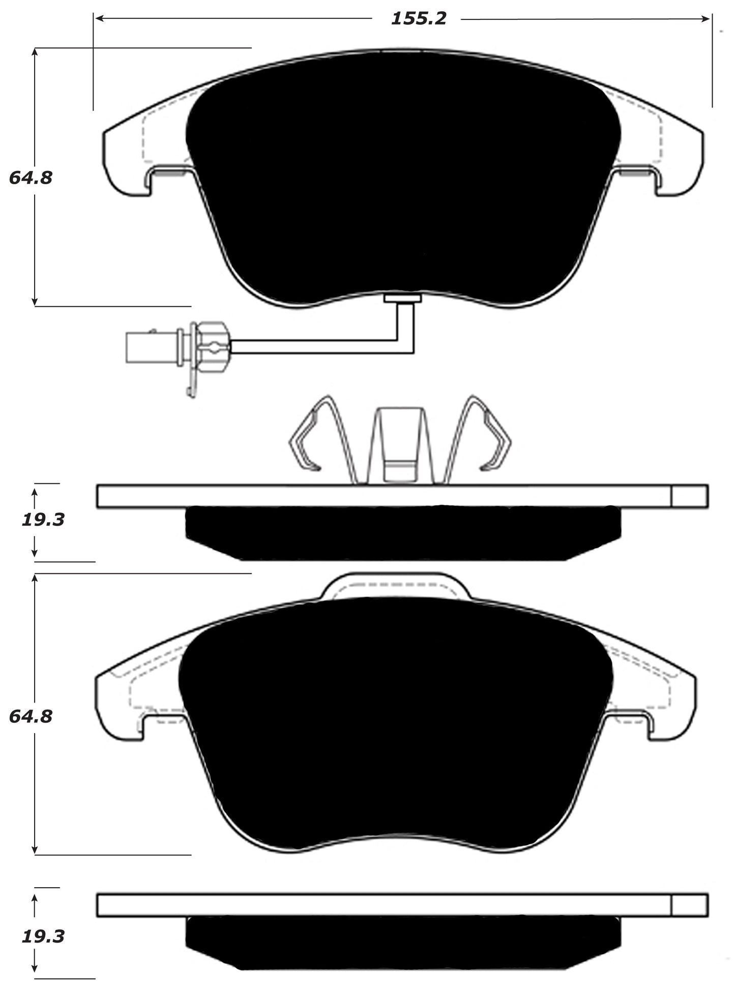 Porterfield Brake Pads for 2016 AUDI Allroad - w/314mm Front Disc