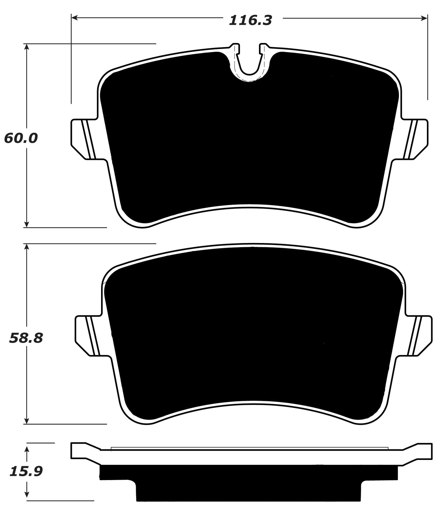Porterfield Brake Pads for 2017 PORSCHE MACAN- S