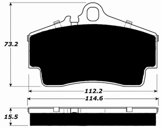 Porterfield Brake Pads for 2001 PORSCHE 911 Carrera 4 Type 997
