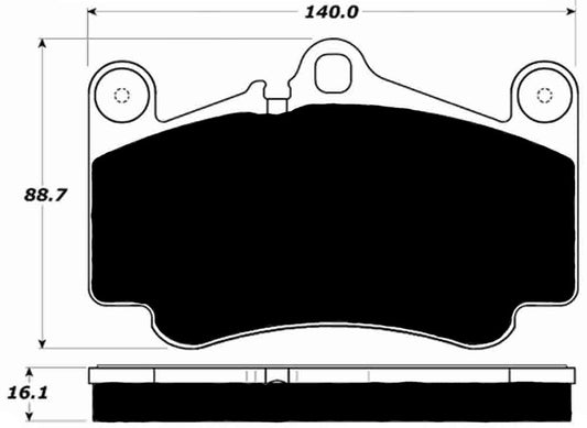 Porterfield Brake Pads for 2008 PORSCHE 911 Carrera 4S Type 997 Iron Discs
