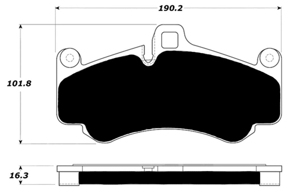 Porterfield Brake Pads for 2011 PORSCHE 911 Turbo w/Iron Discs