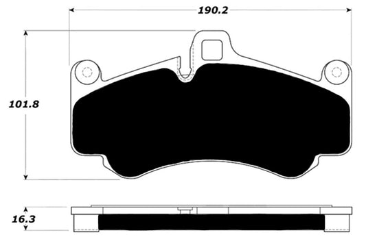 Porterfield Brake Pads for 2010 PORSCHE 911 Turbo w/Iron Discs & Center Lock Wheels