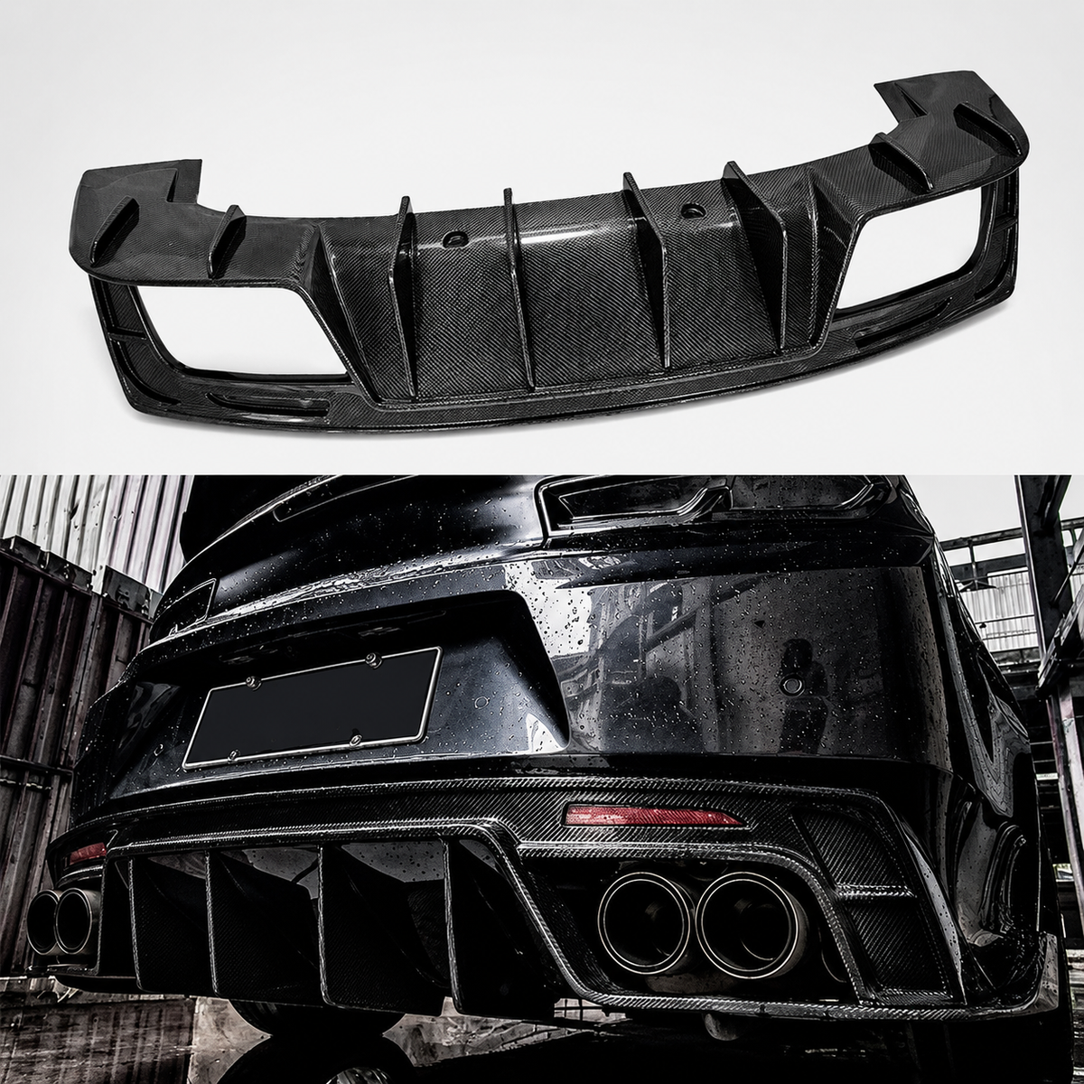 ZL1 Style Dry Carbon Fiber Rear Diffuser for Chevrolet Camaro 6th Gen