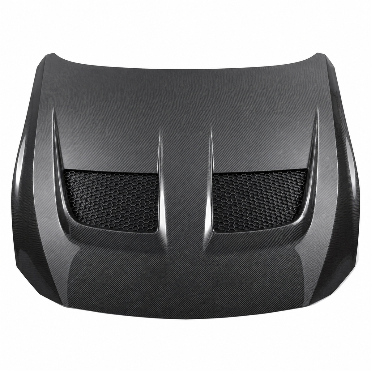 Dry Carbon Fiber GTD Style Vented Front Hood For Ford Mustang