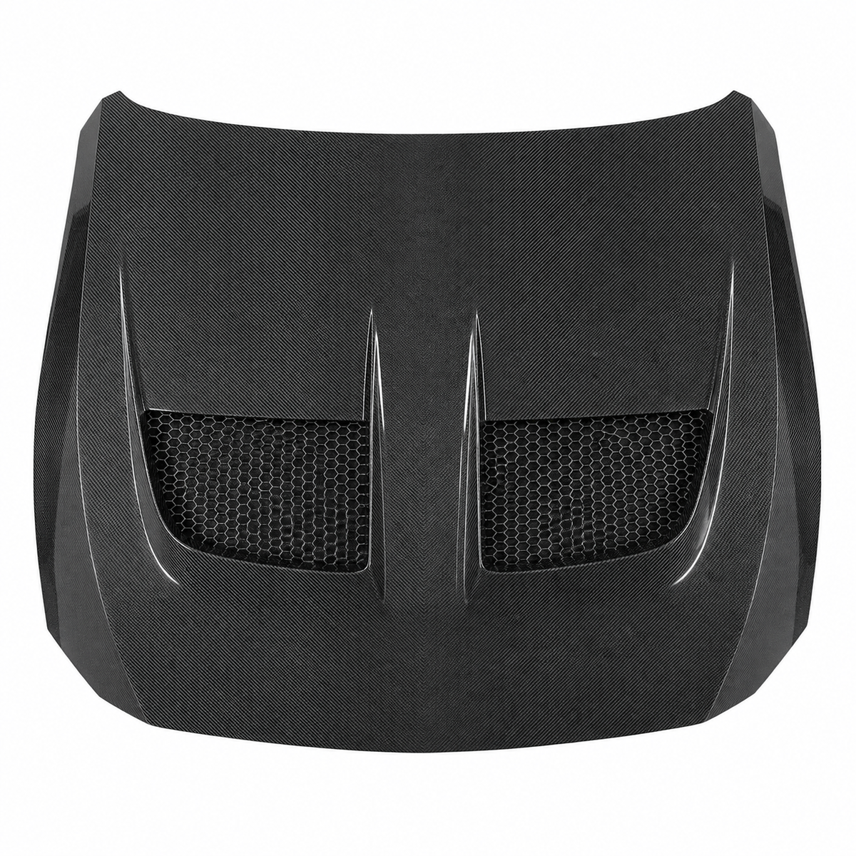 Dry Carbon Fiber GTD Style Vented Front Hood For Ford Mustang