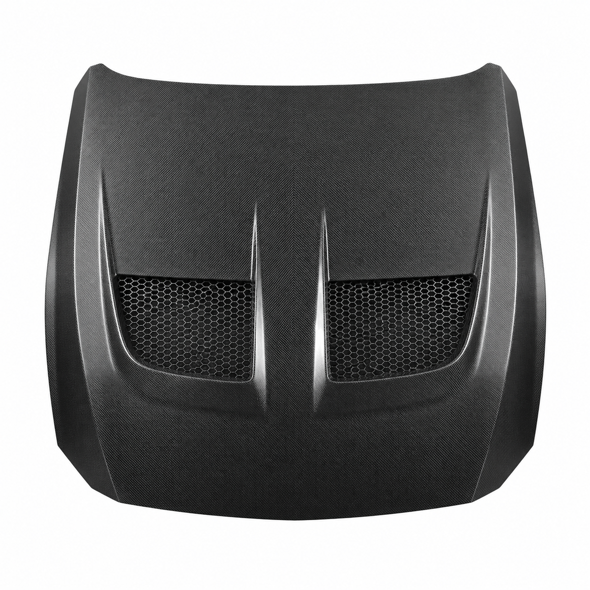 Dry Carbon Fiber GTD Style Vented Front Hood For Ford Mustang