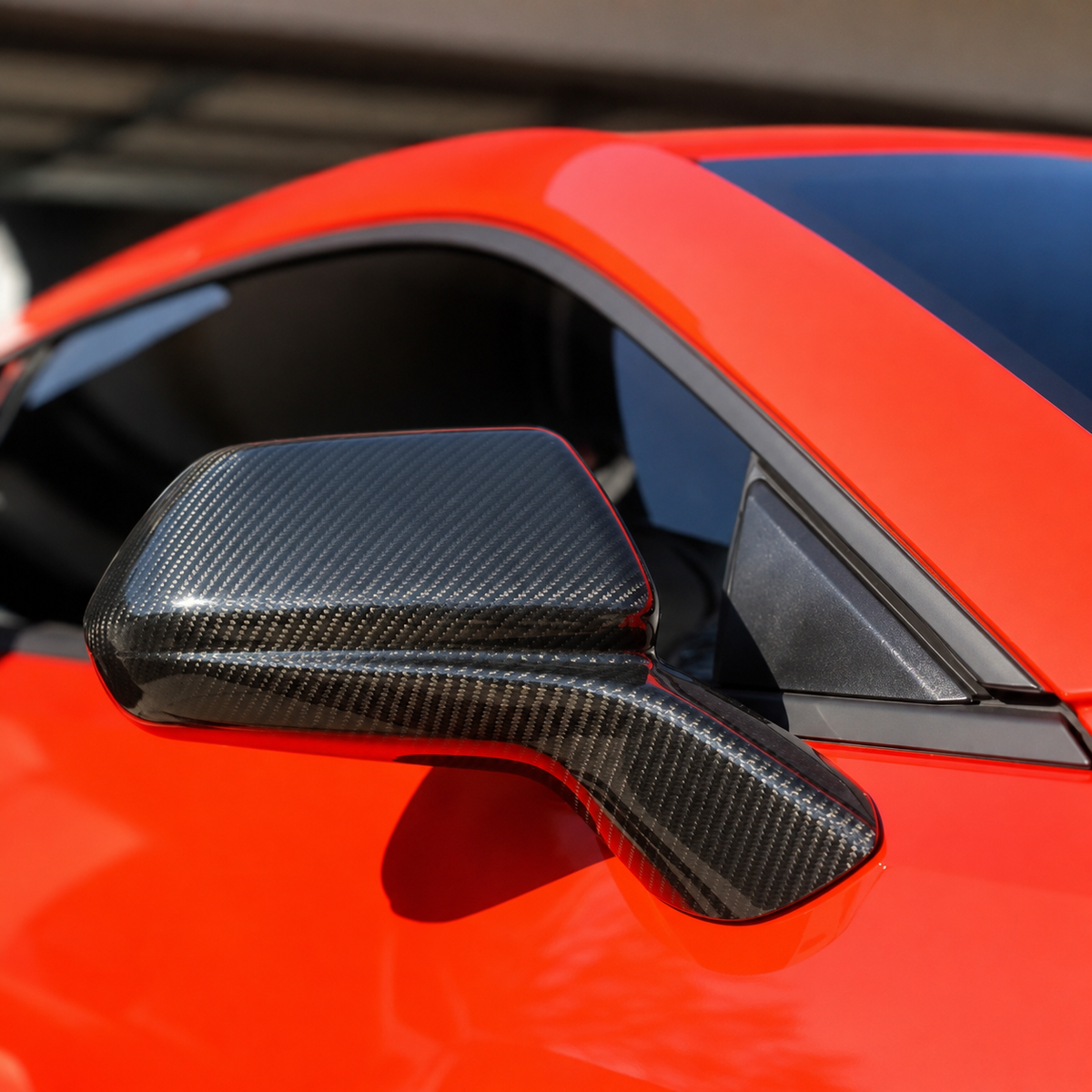 Dry Carbon Fiber Mirror Cover Caps for Chevrolet Camaro