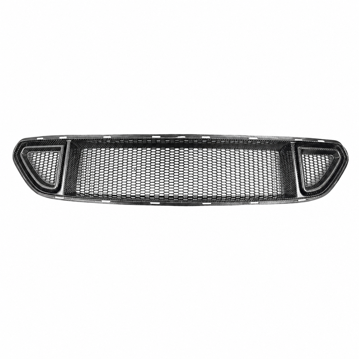 R Style Carbon Fiber Front Bumper Grille Cover for Ford Mustang